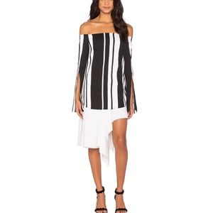 By Johnny Vertigo Cape Stripe Top Black & White XS